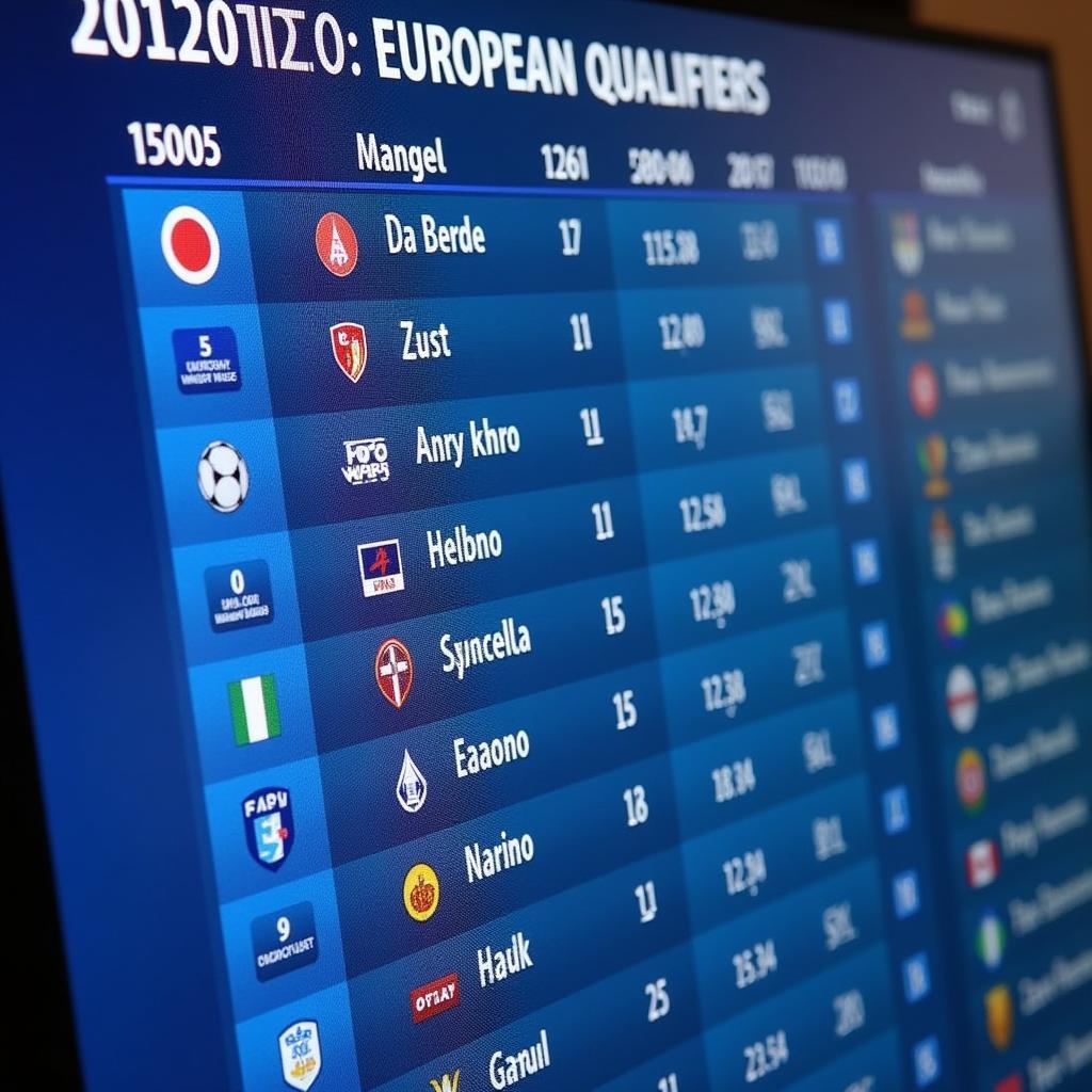 World Cup European Qualifiers Match Results Table