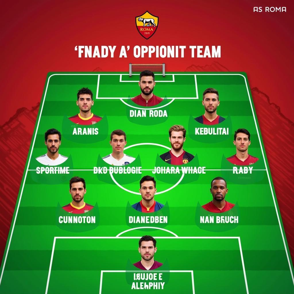 AS Roma's opponent team lineup