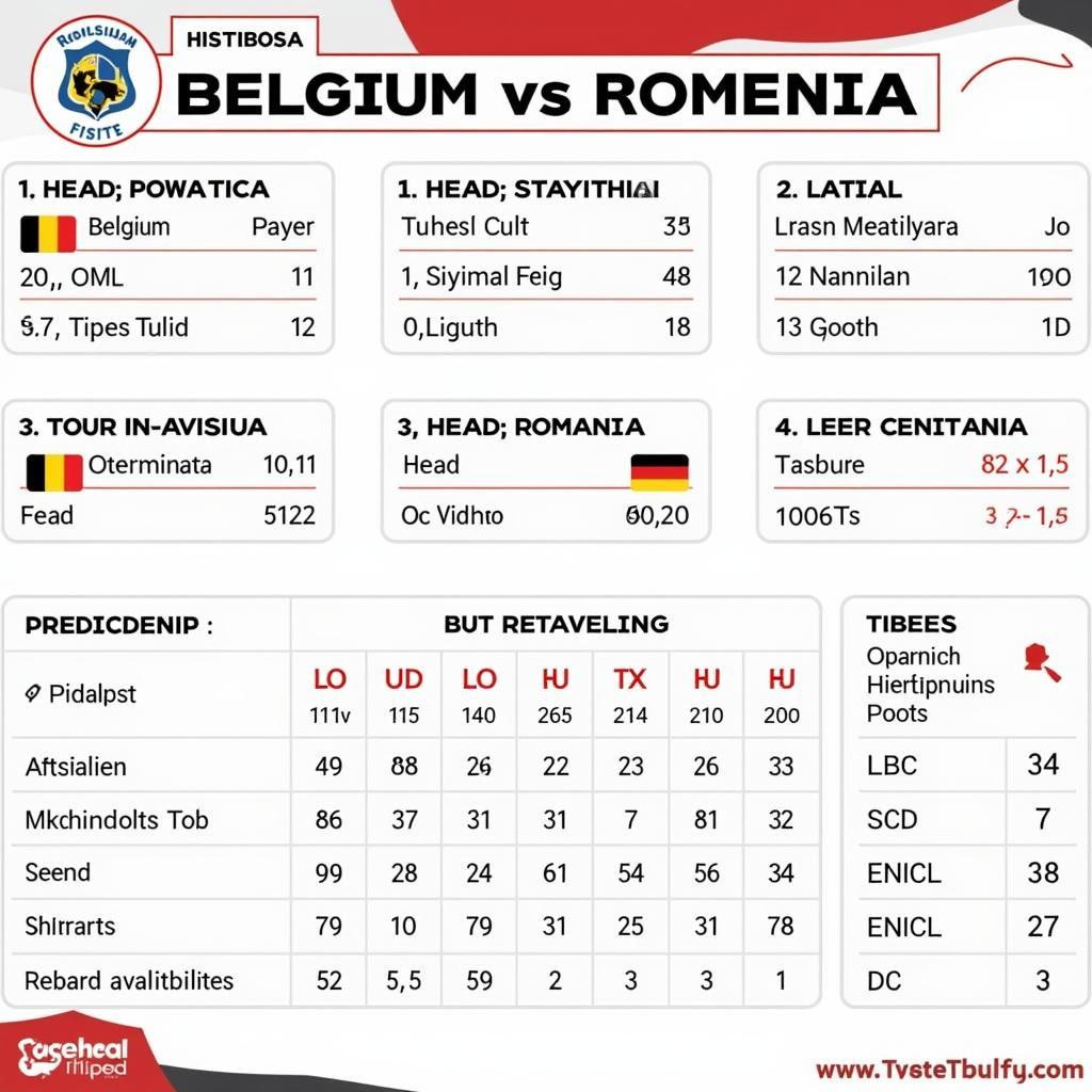 Biểu đồ phân tích kèo Bỉ Romania