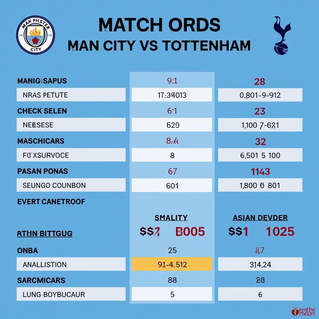 Phân tích kèo Man City vs Tottenham