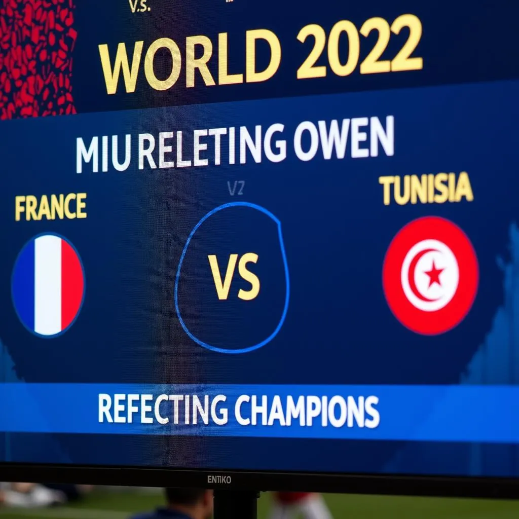 Trận đấu Pháp vs Tunisia tại World Cup 2022