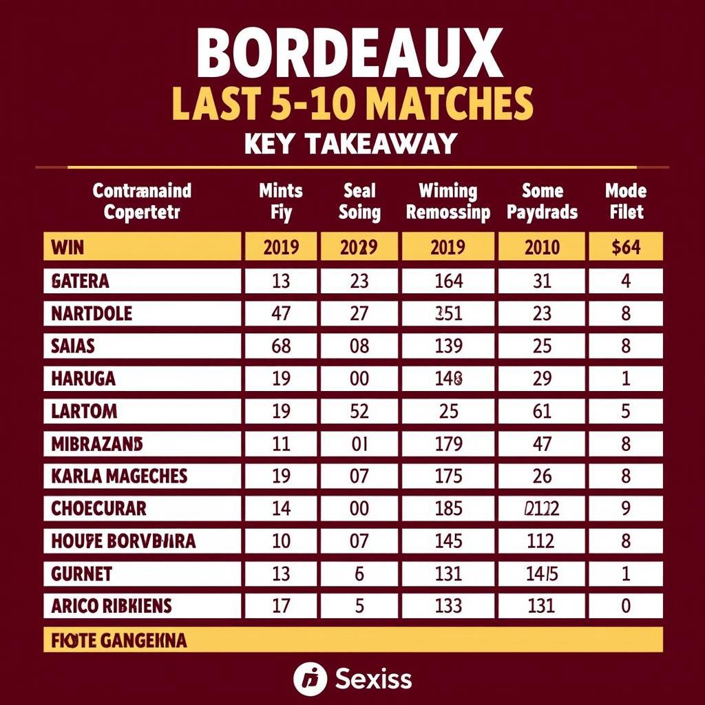 Bordeaux Recent Form