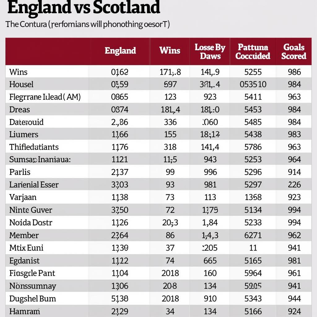 Phong độ gần đây Anh và Scotland