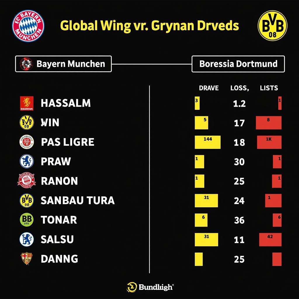 Phong độ gần đây của Bayern và Dortmund