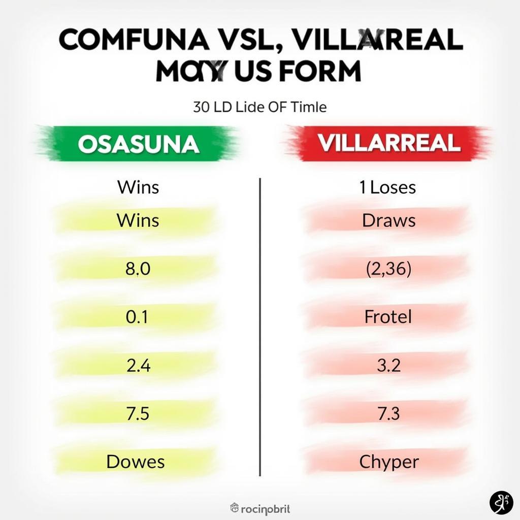 Phong độ gần đây Osasuna vs Villarreal