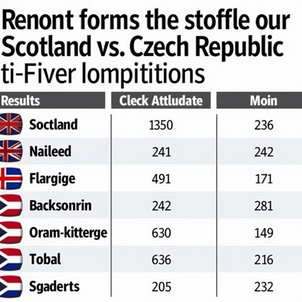 Phong độ gần đây của Scotland và CH Séc