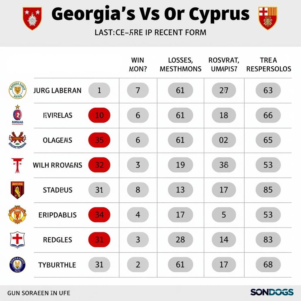 Phong độ gần nhất Georgia vs Cyprus