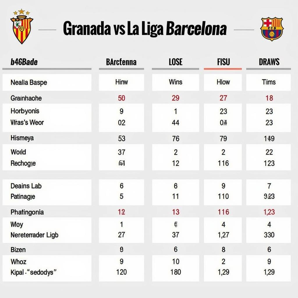 Phong độ gần nhất Granada vs Barca