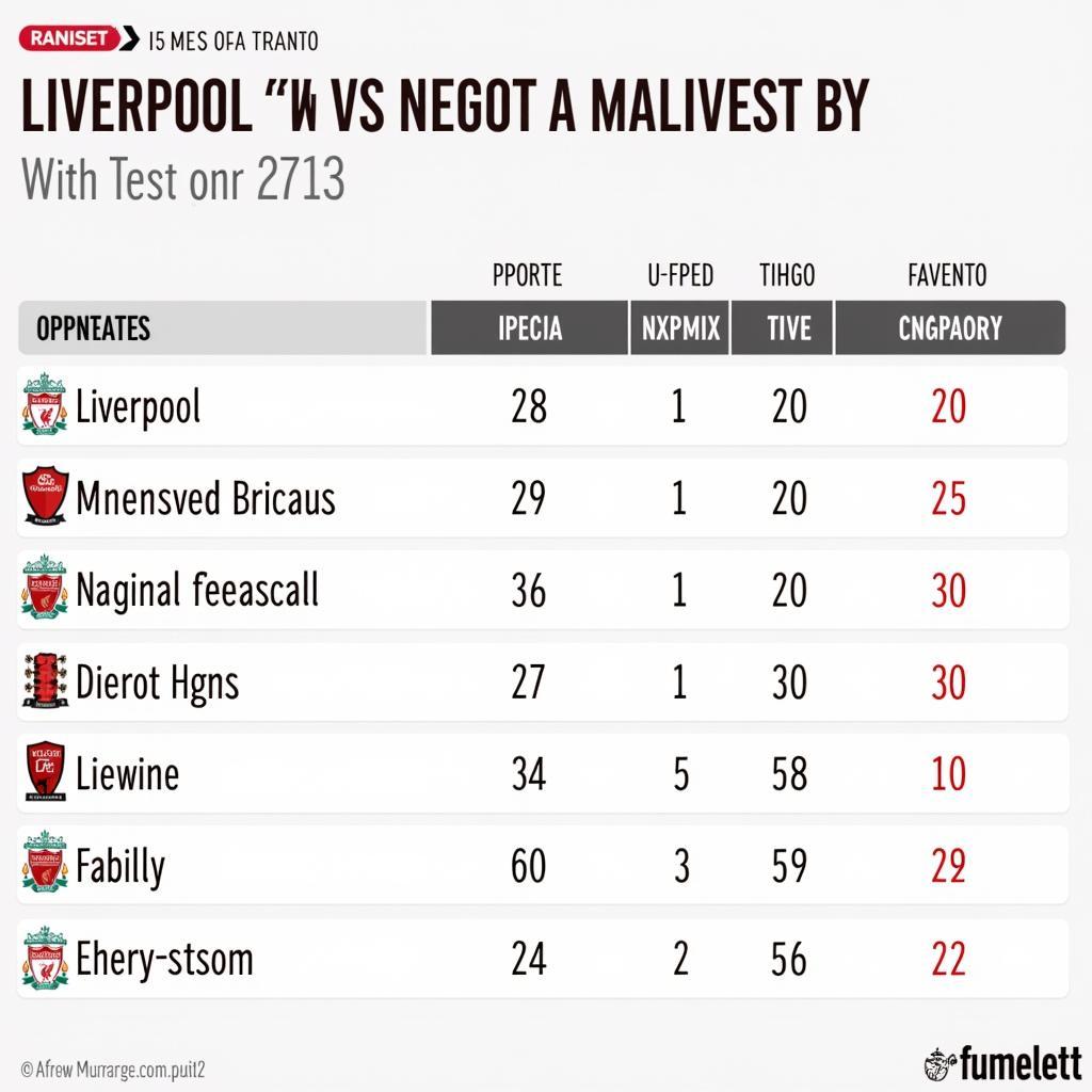 Phong độ Liverpool 5 trận gần nhất