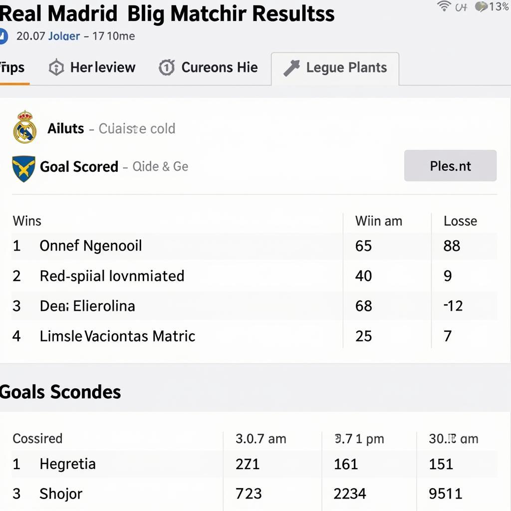 Phong độ Real Madrid