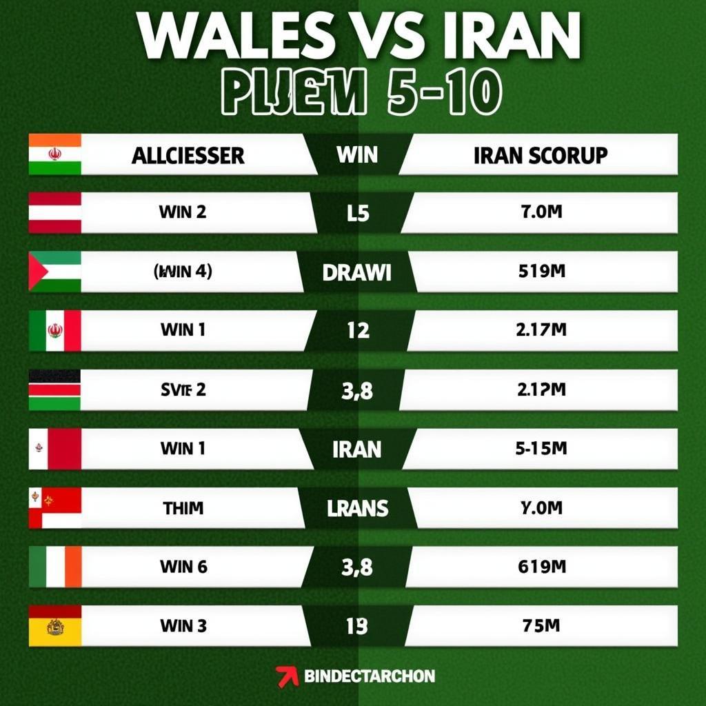 Phong độ Wales và Iran