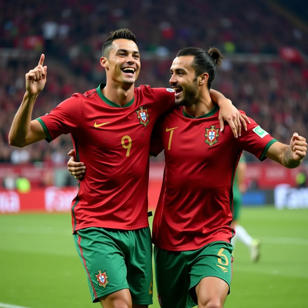 Ronaldo và Bruno Fernandes - niềm hy vọng của Bồ Đào Nha