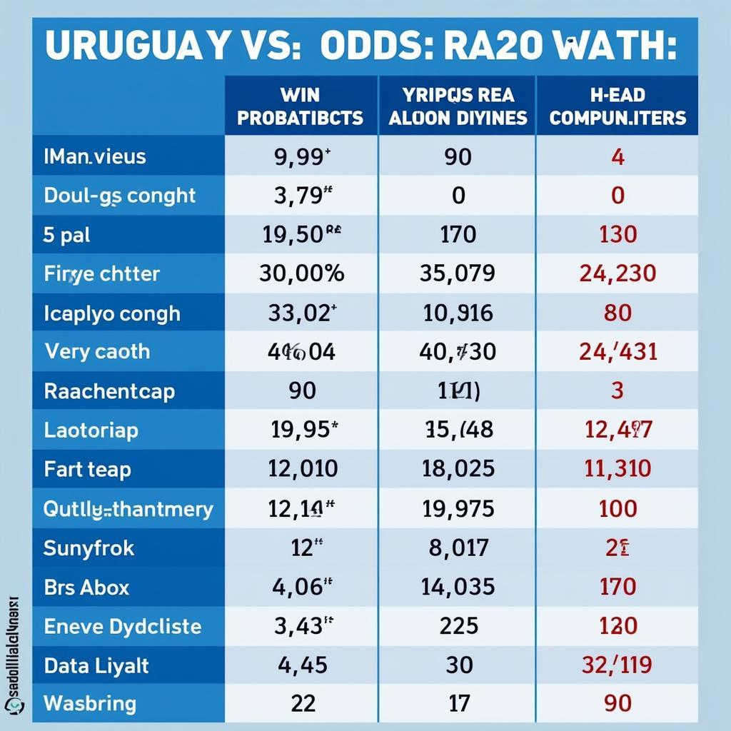 So sánh kèo Uruguay với các đội khác