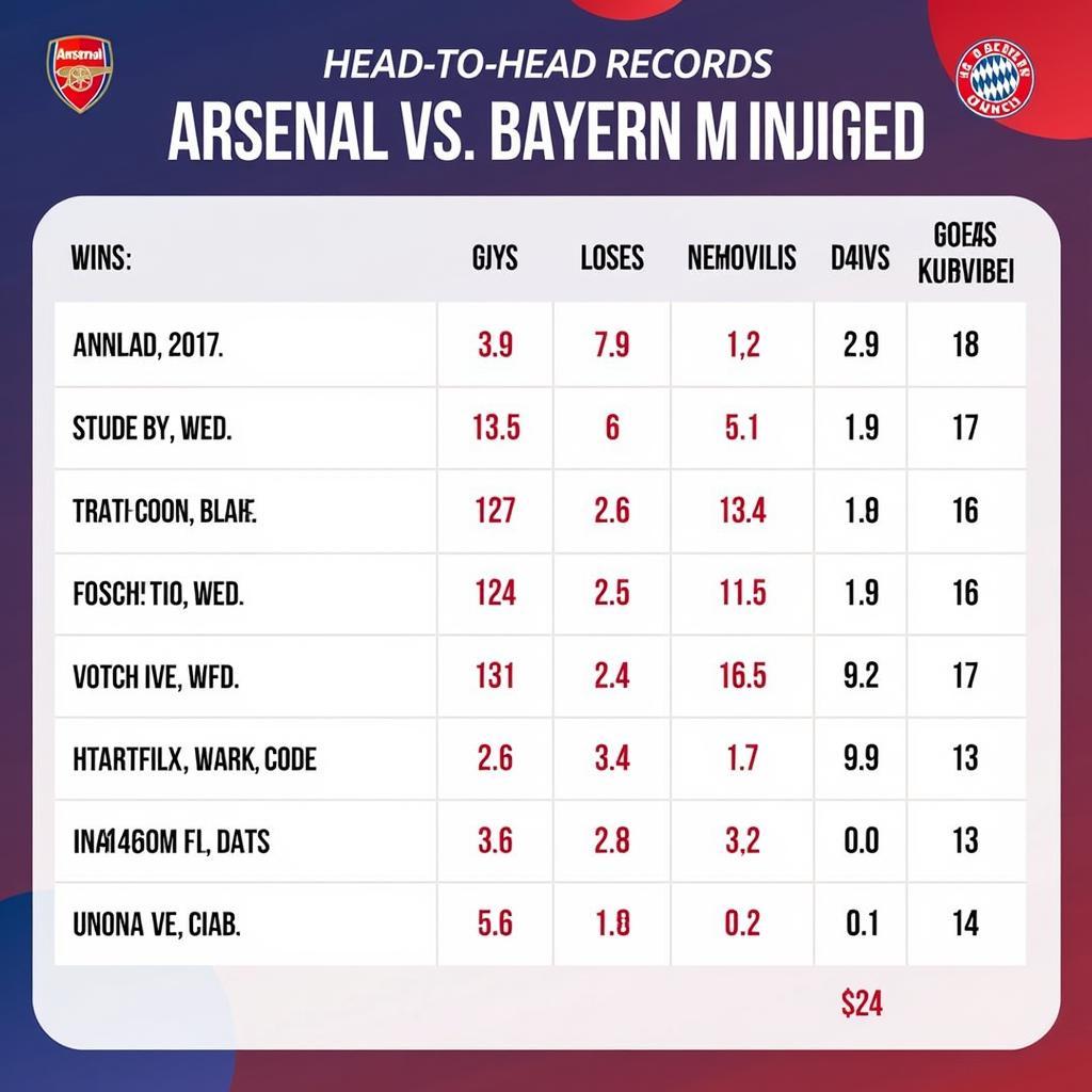 Lịch sử đối đầu giữa Arsenal và Bayern Munich