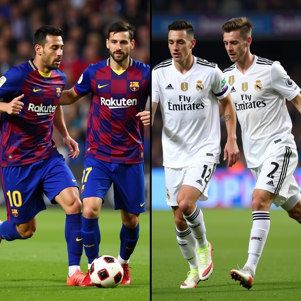 Phong độ và lực lượng Barca vs Real