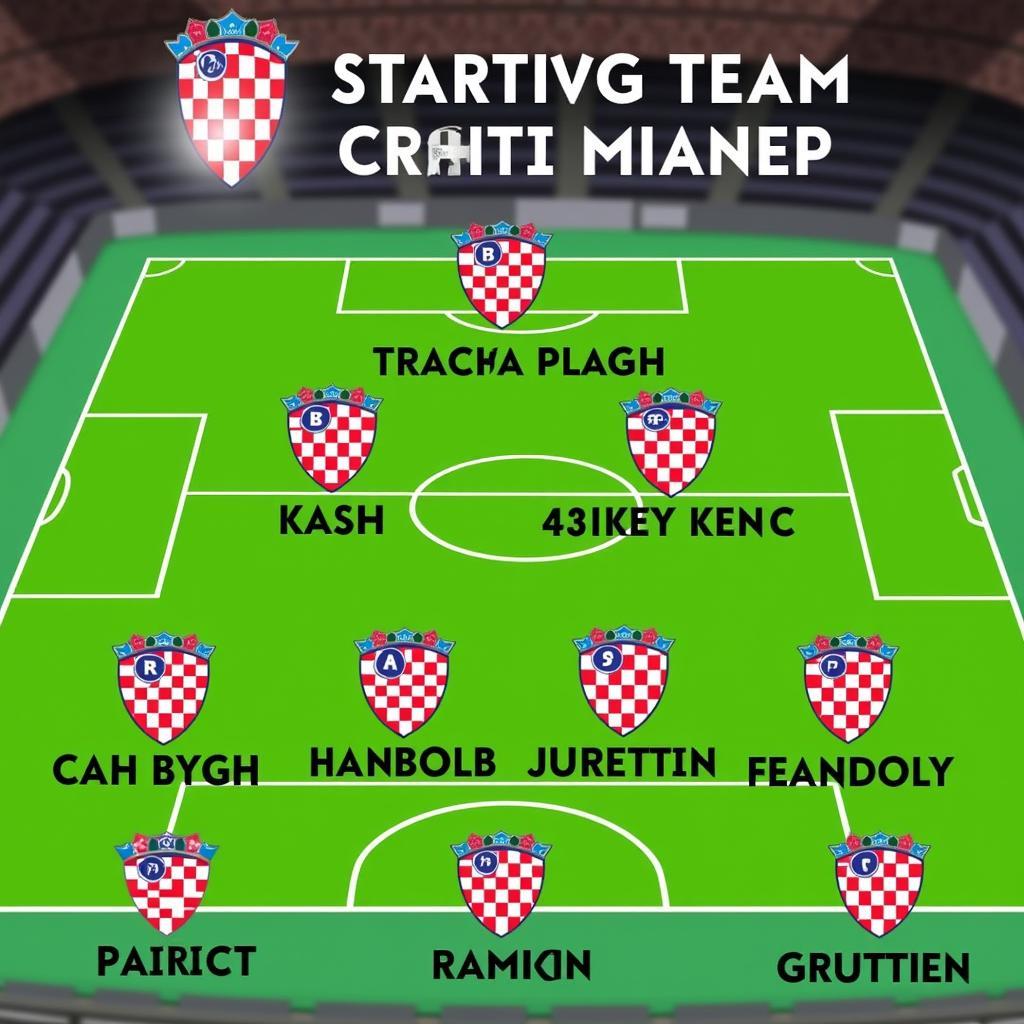 Đội hình Croatia ra sân