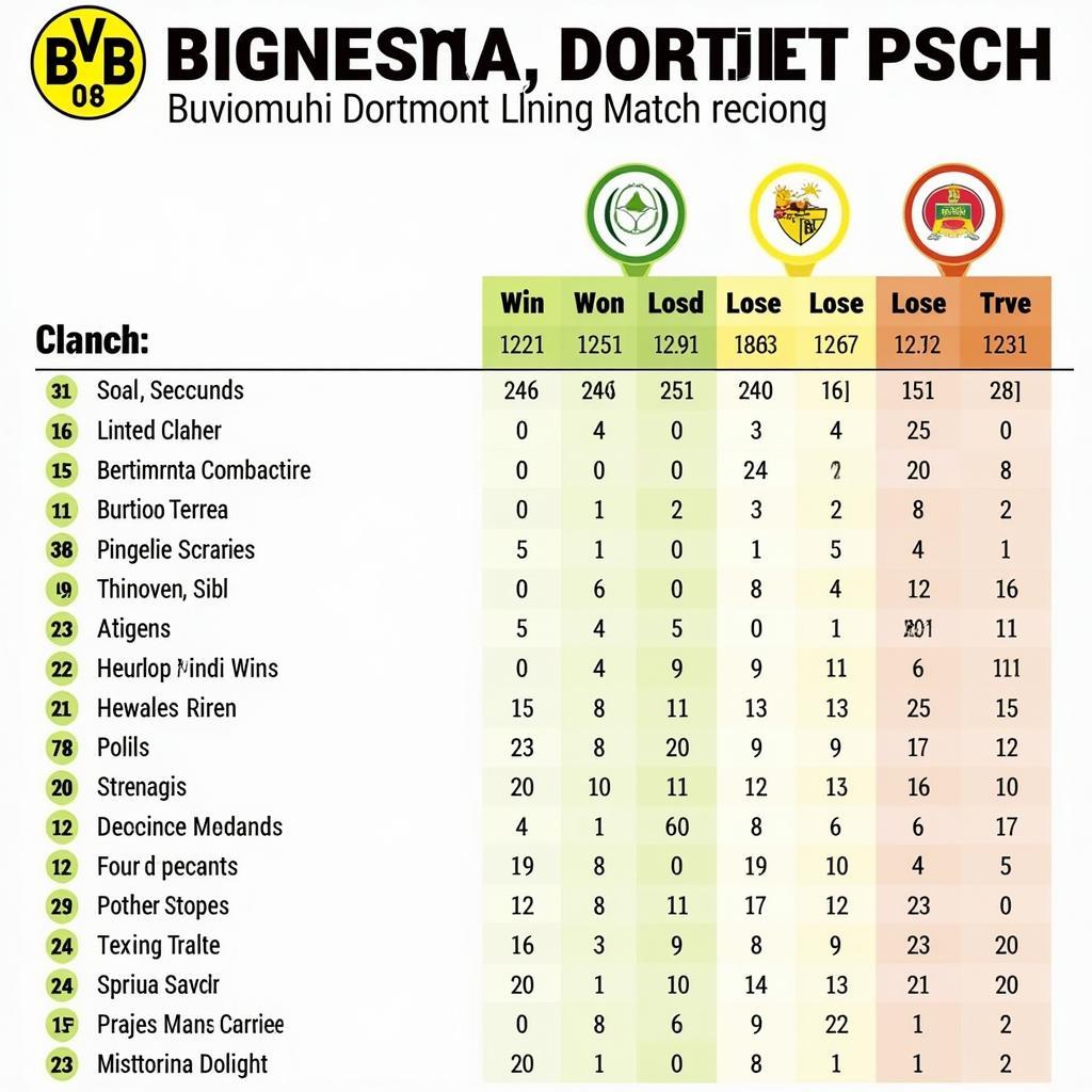 Biểu đồ phong độ Dortmund