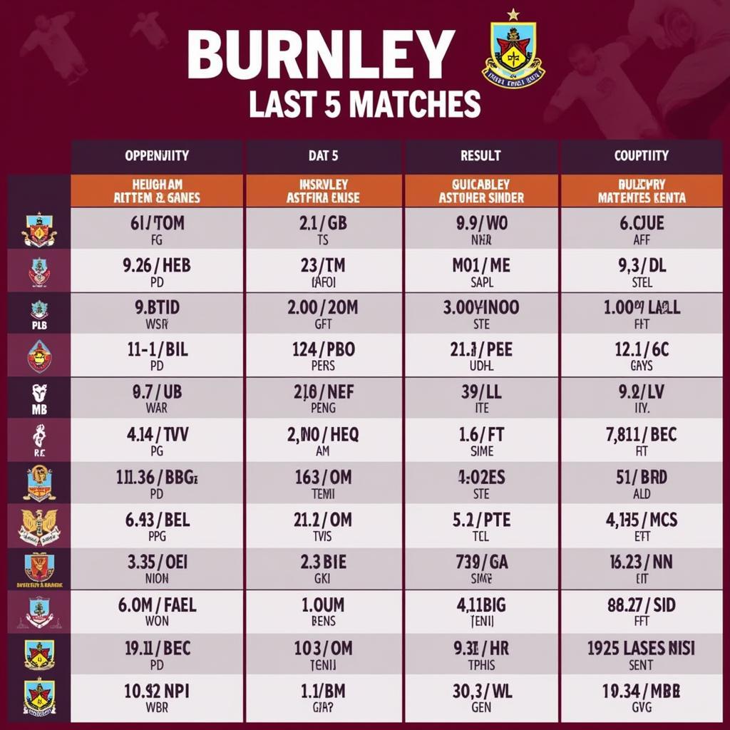 Burnley recent form