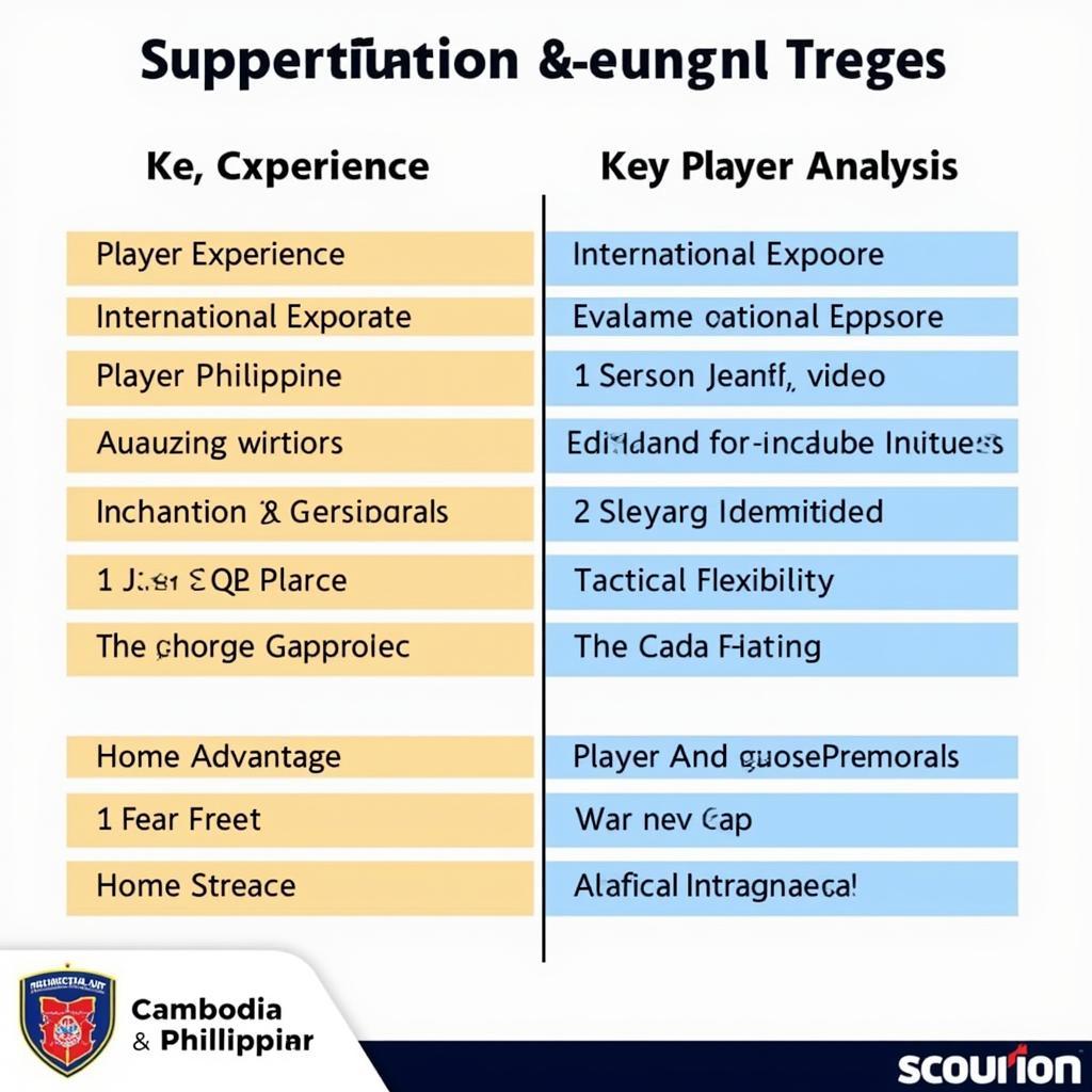 Soi kèo Campuchia vs Philippines - So sánh lực lượng