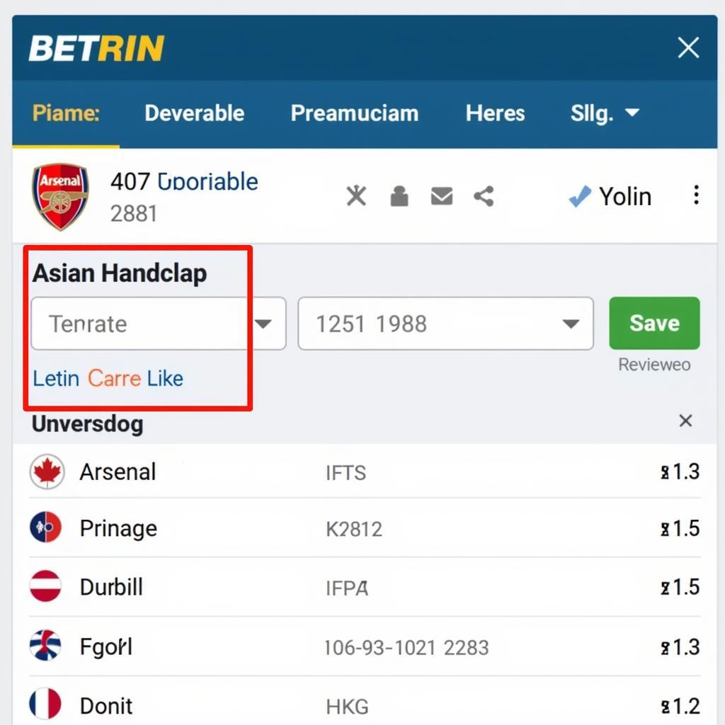 Soi kèo châu Á trận Arsenal