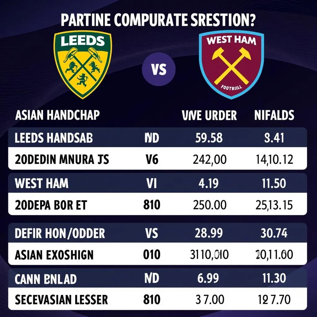 Soi kèo châu Á và tài xỉu Leeds vs West Ham