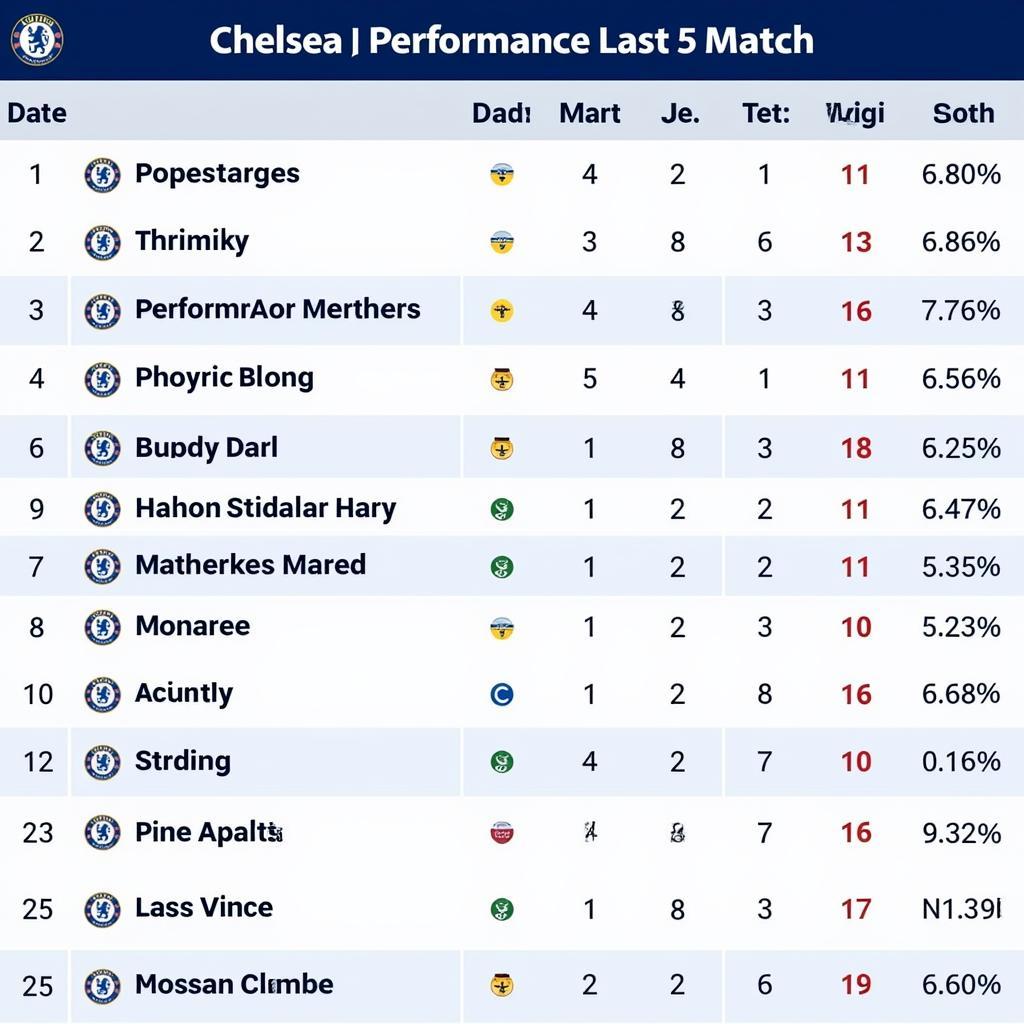 Chelsea's recent form