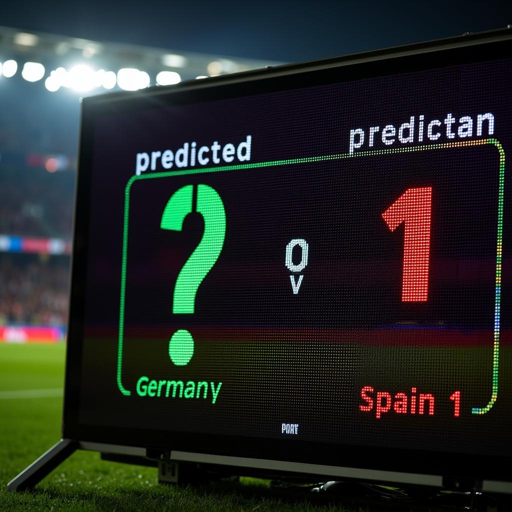 Predicting the scoreline of Germany vs Spain