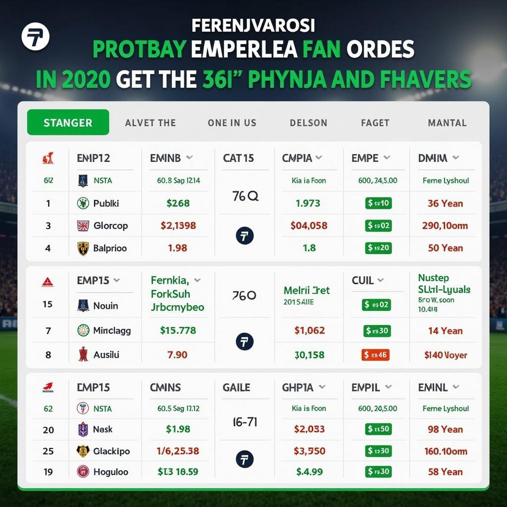 Ferencvarosi odds board