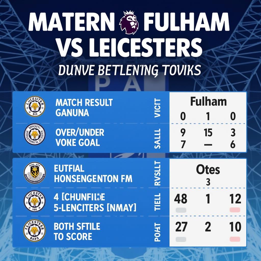 Fulham vs Leicester betting odds