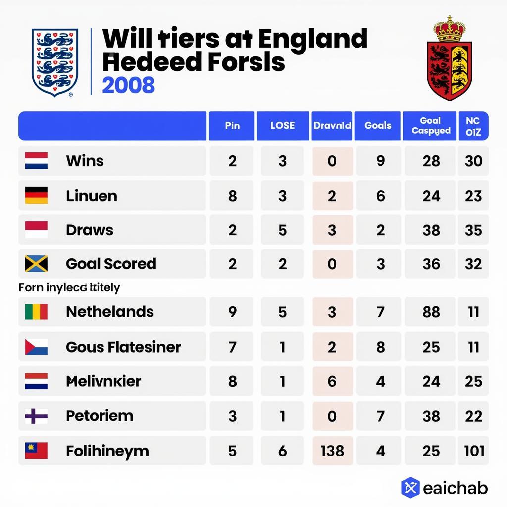 England vs. Netherlands Recent Form - Statistical Comparison