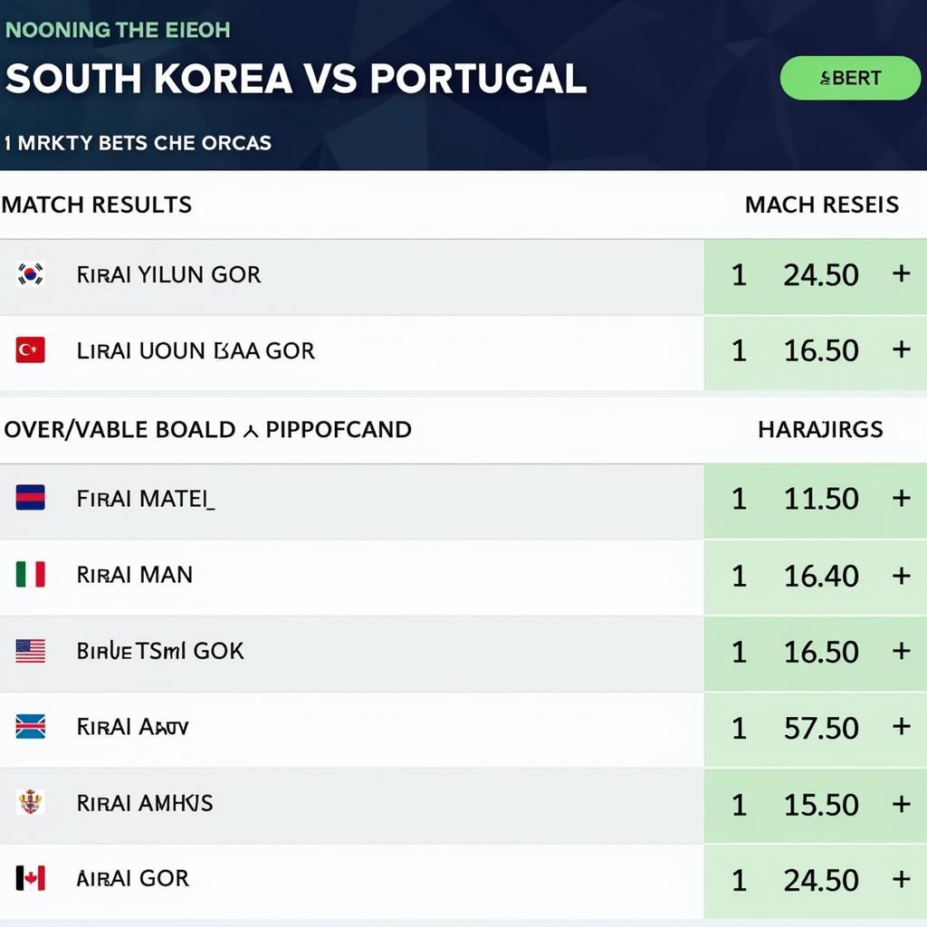 Soi kèo Hàn Quốc vs Bồ Đào Nha