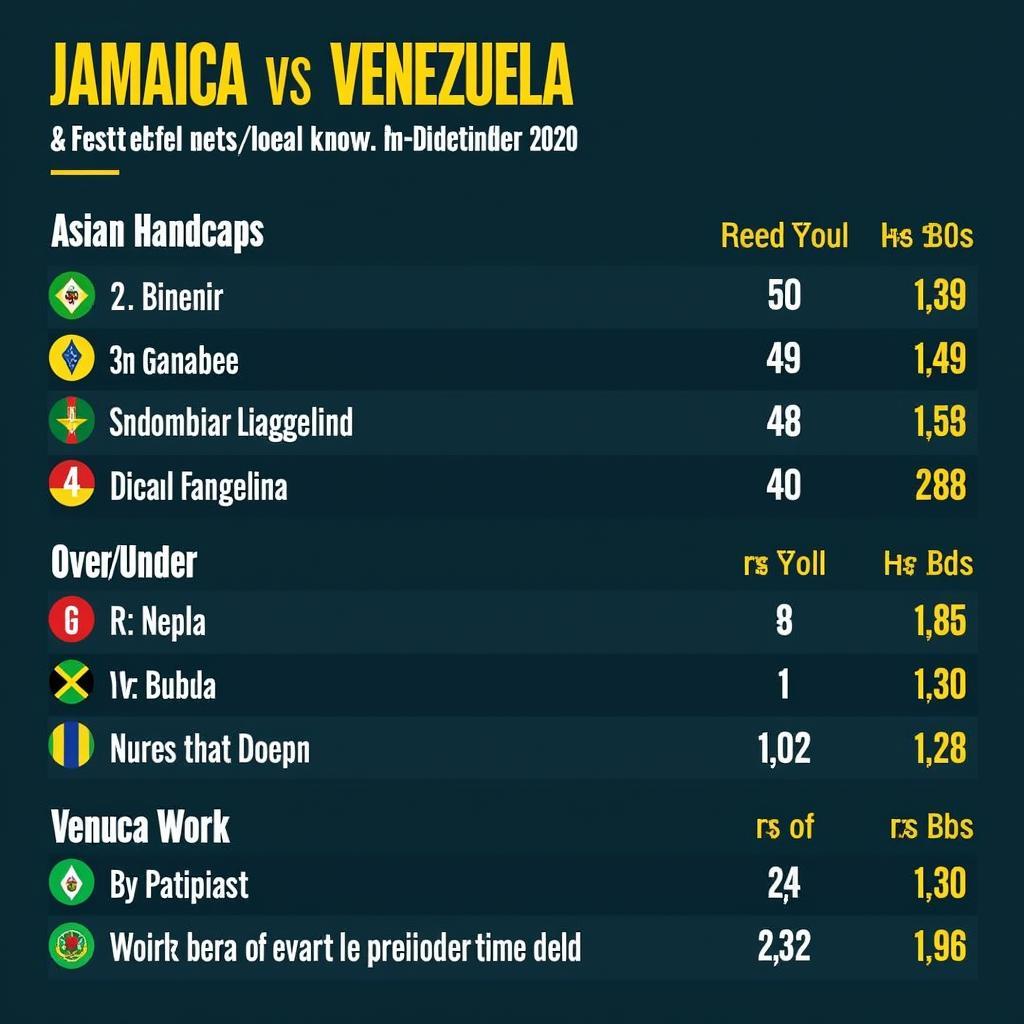 Soi kèo Jamaica vs Venezuela: Tỷ lệ kèo và dự đoán