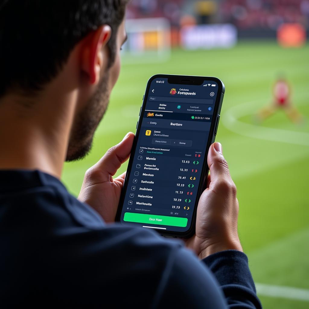 Checking Football Results and Odds on Smartphone