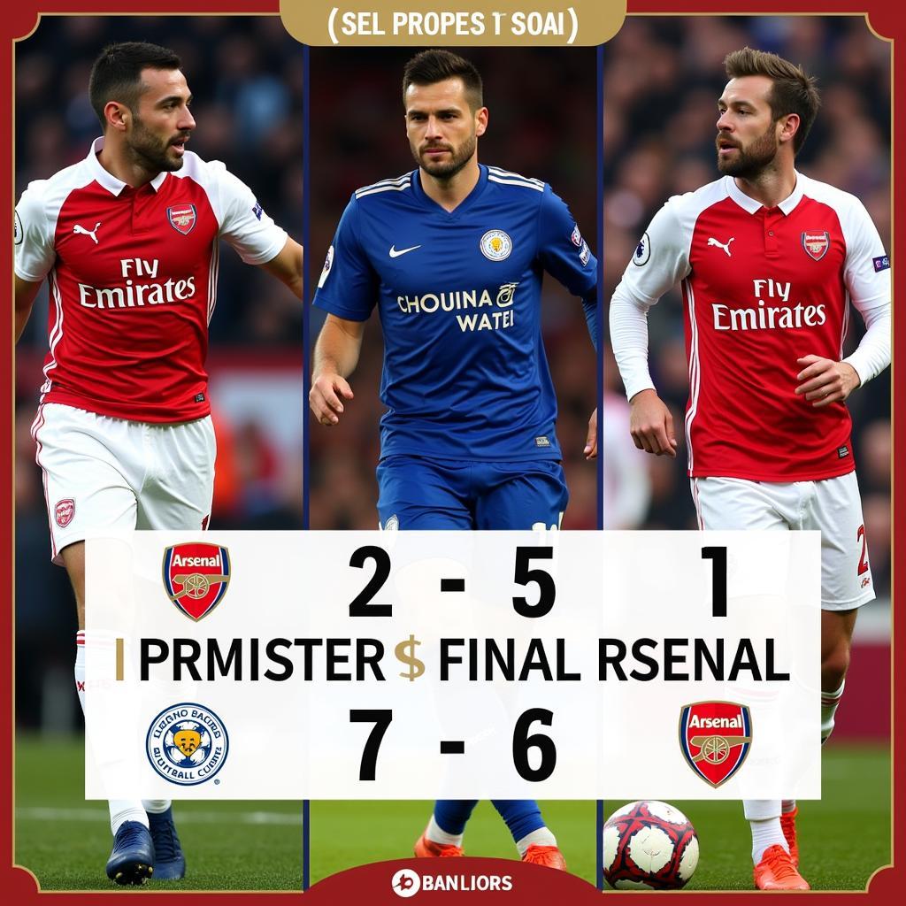 Leicester City vs Arsenal Match Prediction Graphic