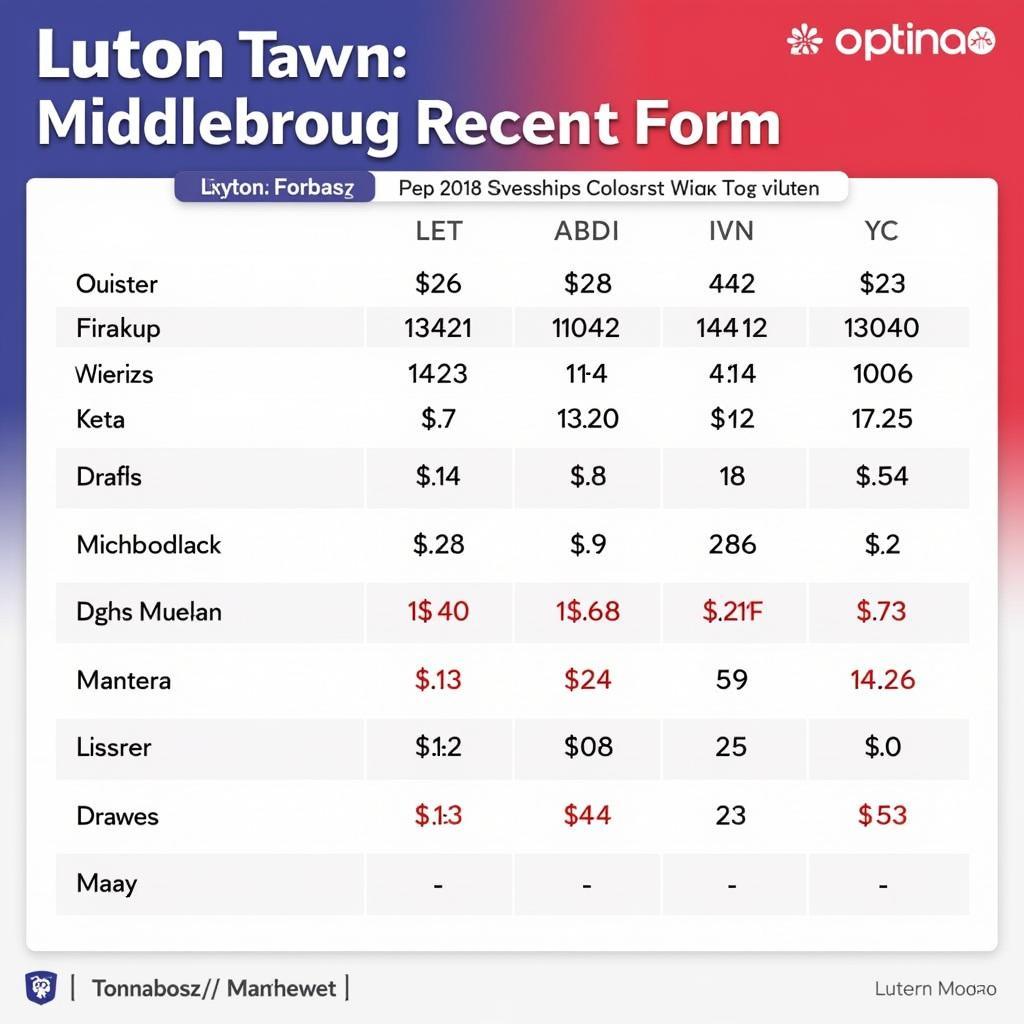 Luton vs Middlesbrough: Biểu đồ phong độ