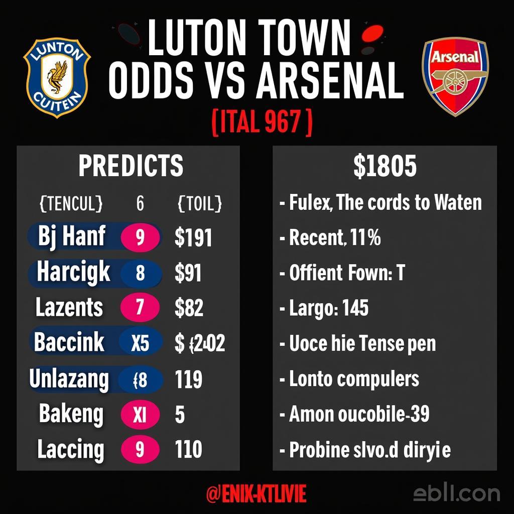 Soi kèo Luton Town vs Arsenal