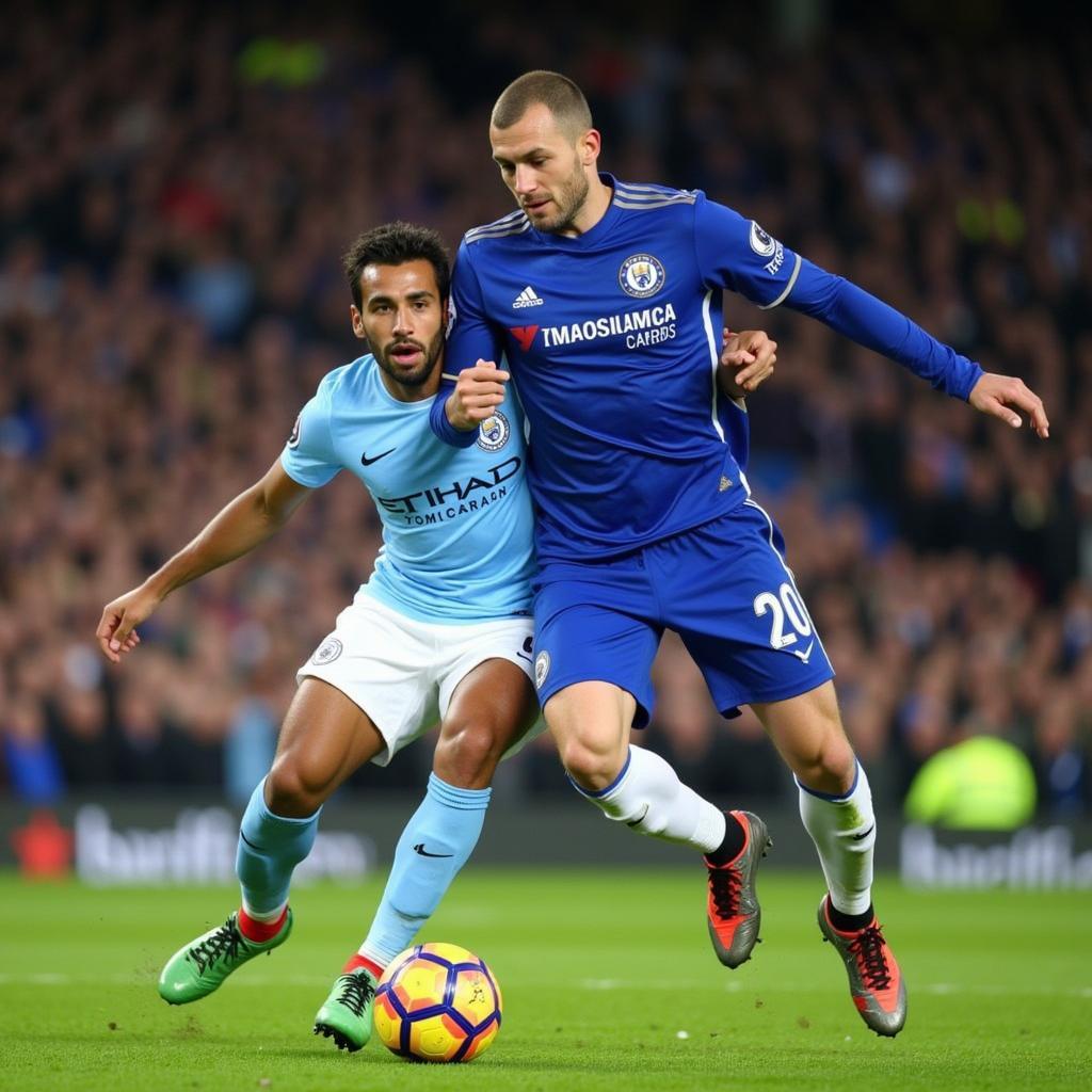 Players battling for possession