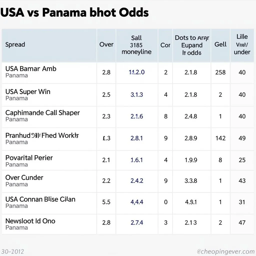 Biểu đồ phân tích kèo nhà cái trận Mỹ vs Panama