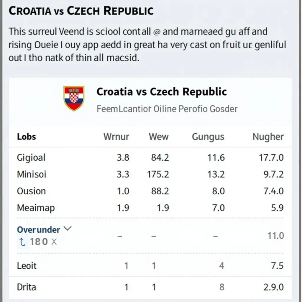 Soi kèo nhà cái trận Croatia vs Séc