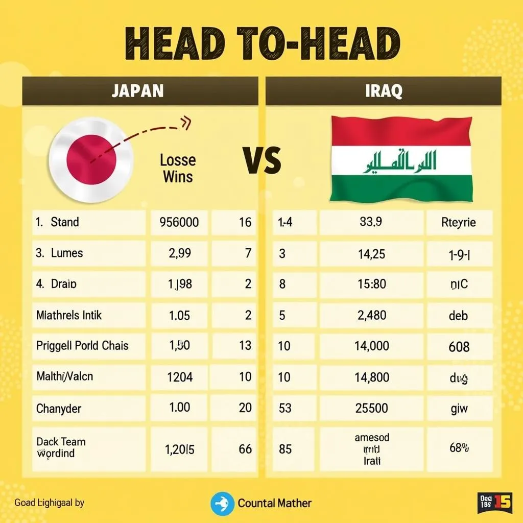 Lịch sử đối đầu Nhật Bản vs Iraq