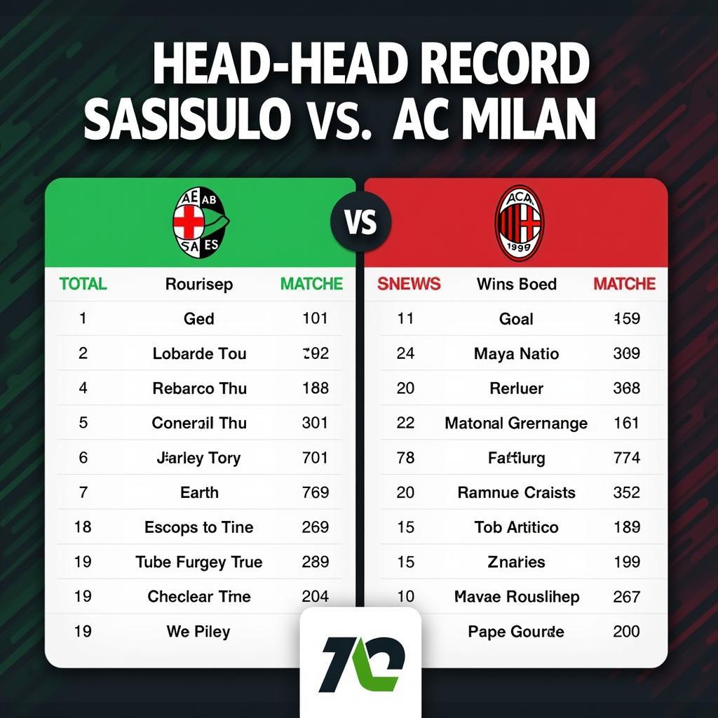 Lịch sử đối đầu Sassuolo vs AC Milan