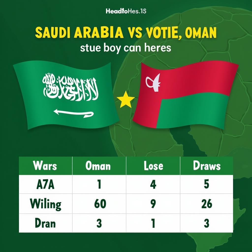 Lịch sử đối đầu Saudi Arabia vs Oman