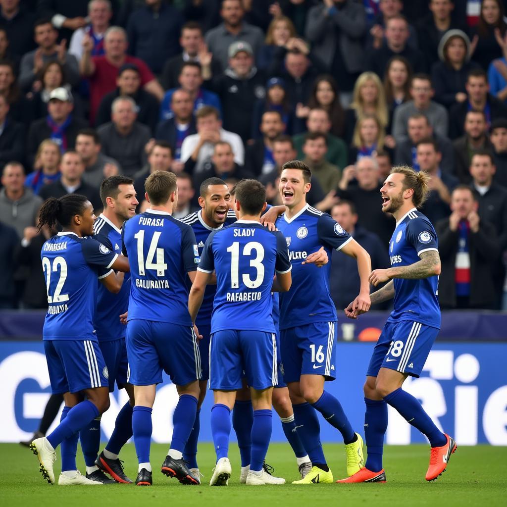 Schalke 04 players celebrating