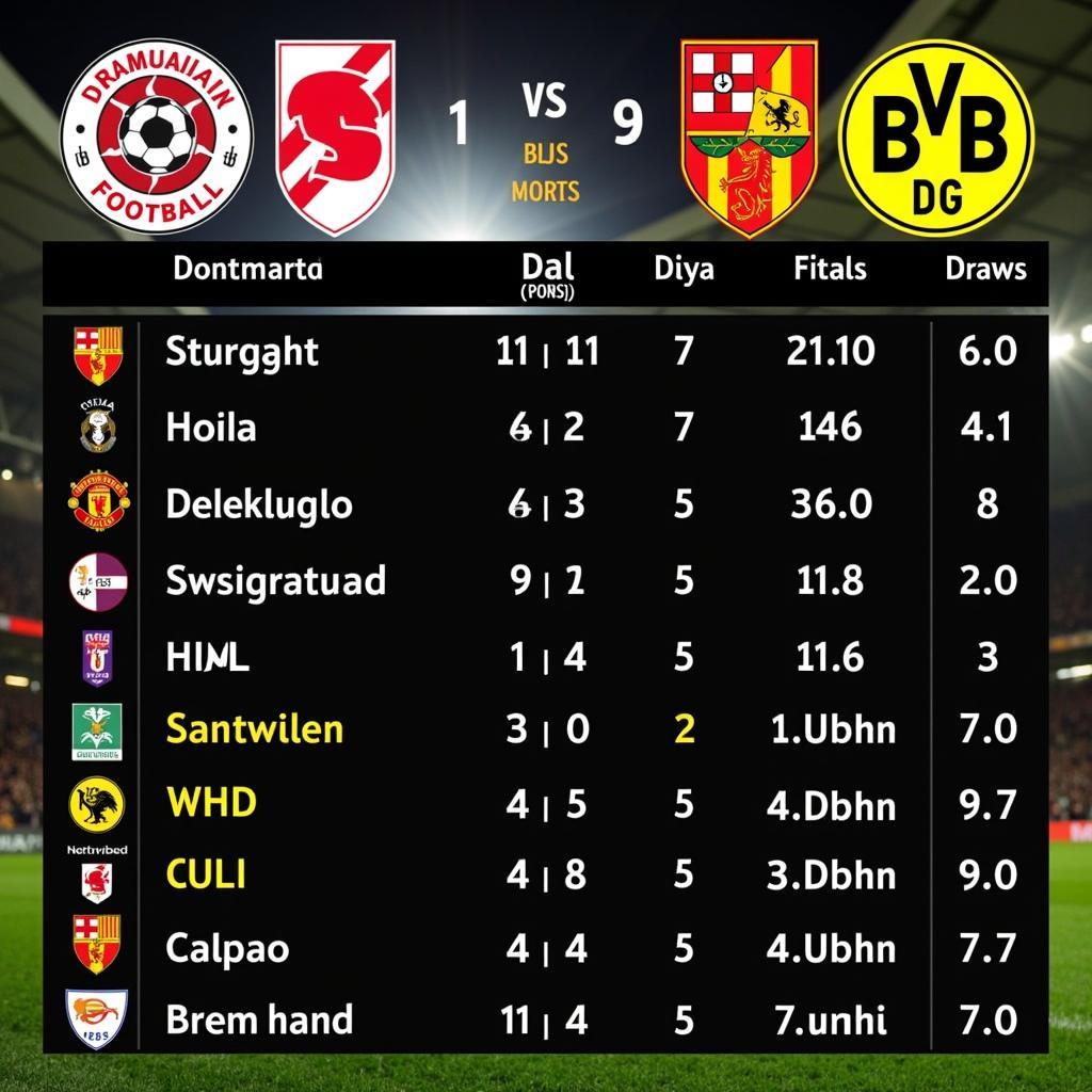 Lịch sử đối đầu Stuttgart vs Dortmund