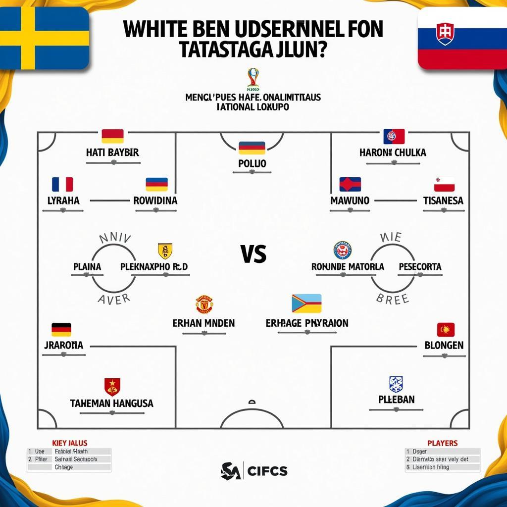 Đội hình dự kiến của Thụy Điển và Slovakia