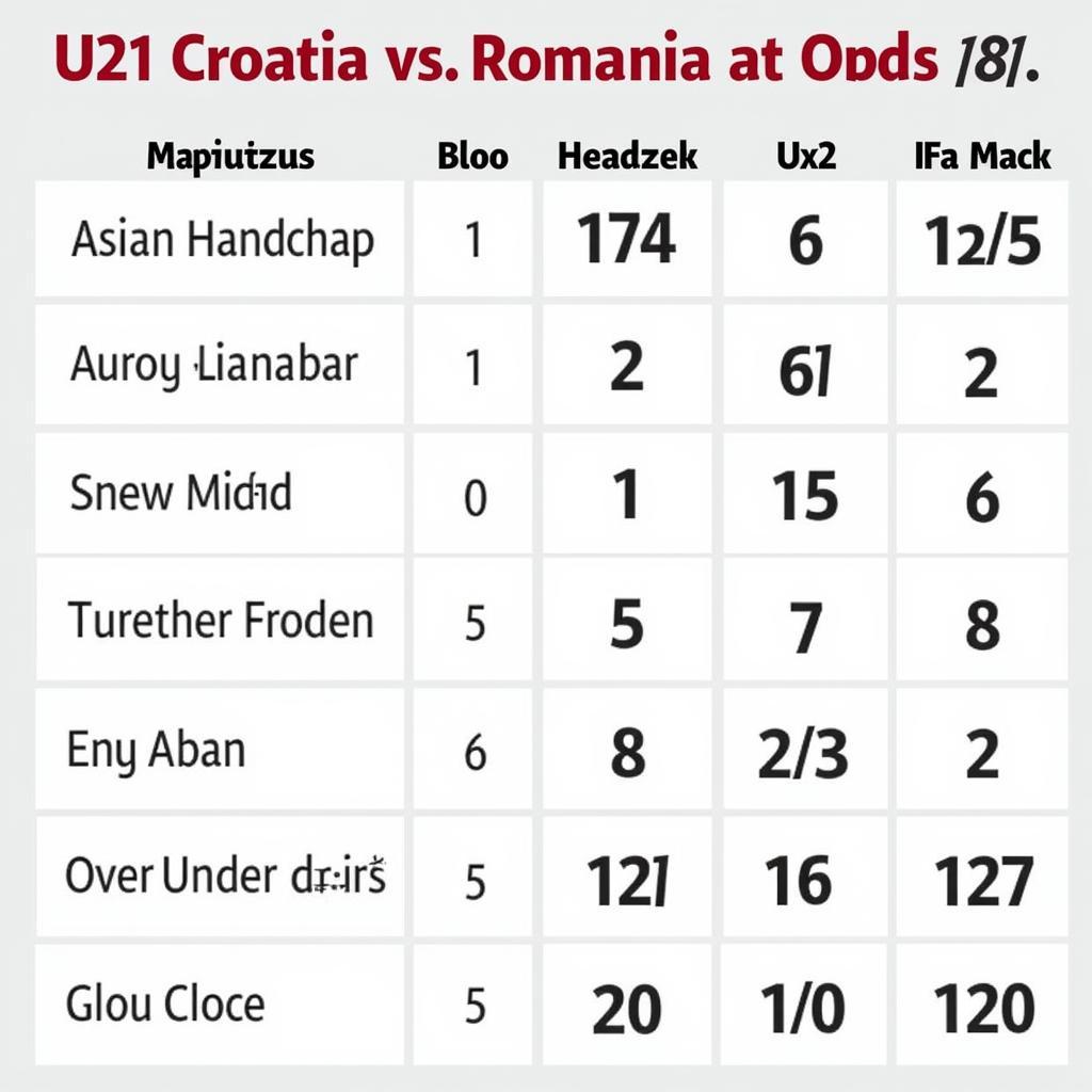 Soi kèo U21 Croatia vs U21 Romania