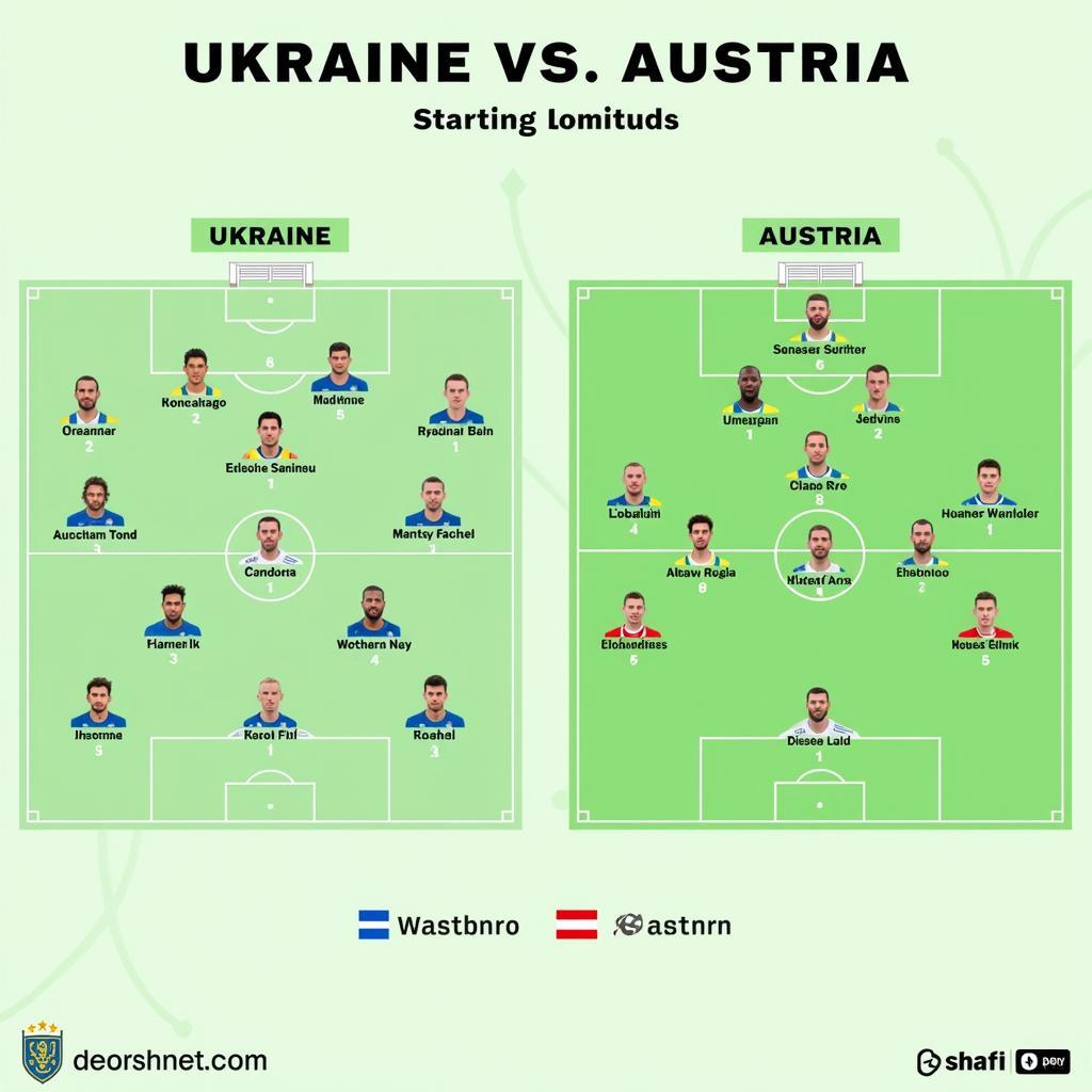 Ukraine vs Austria - Team Lineup