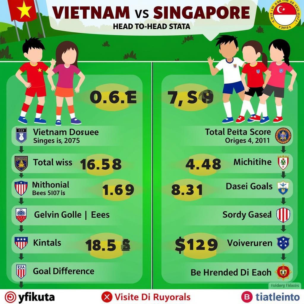 Head-to-head statistics for Vietnam vs Singapore matches