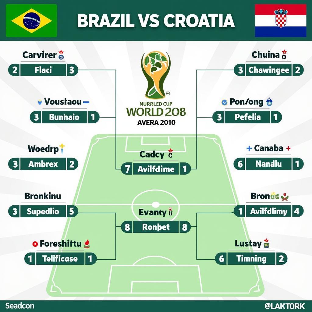 Brazil vs Croatia line-up