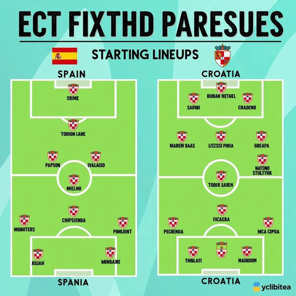 Dự đoán đội hình Tây Ban Nha vs Croatia